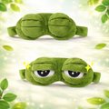 DreamVia™ Sad Frog Sleep Mask 🐸 – Cute Cozy Blindfold for Better Sleep